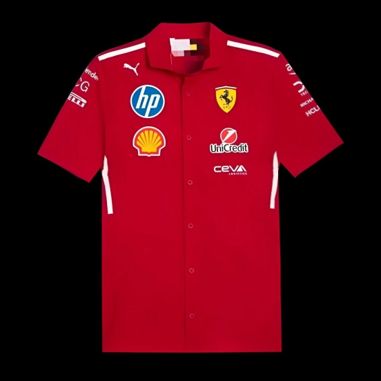 Scuderia Ferrari 2025 Team Short Sleeve Shirt - F1 Racing Style