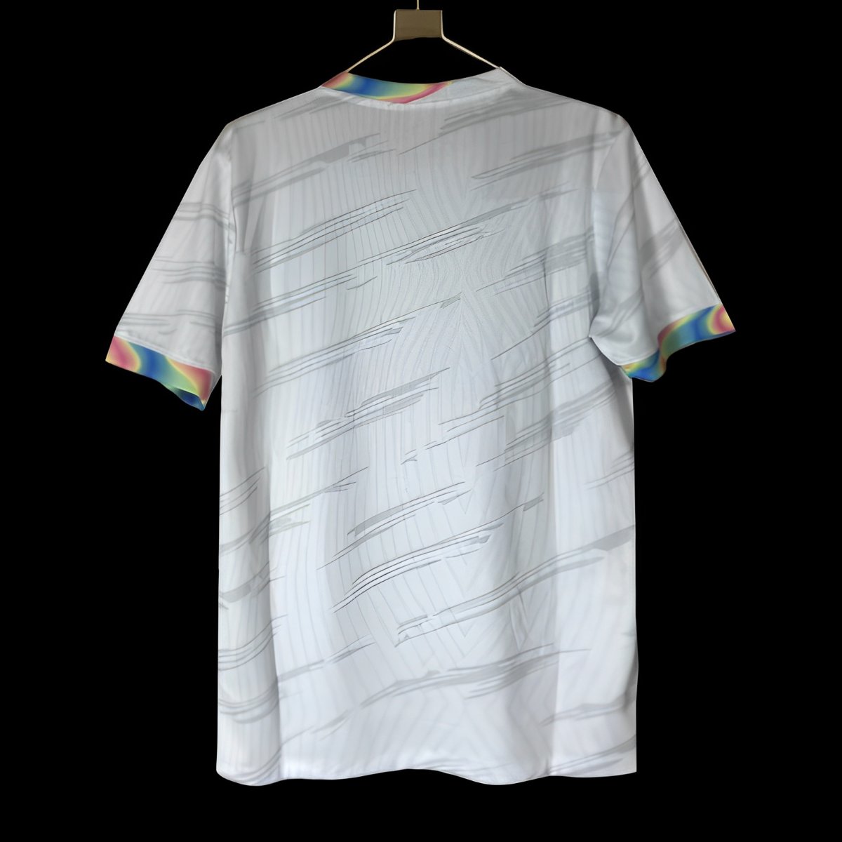 25/26 Barcelona White Nike Football Jersey with Spotify Sponsorship and Rainbow Accents