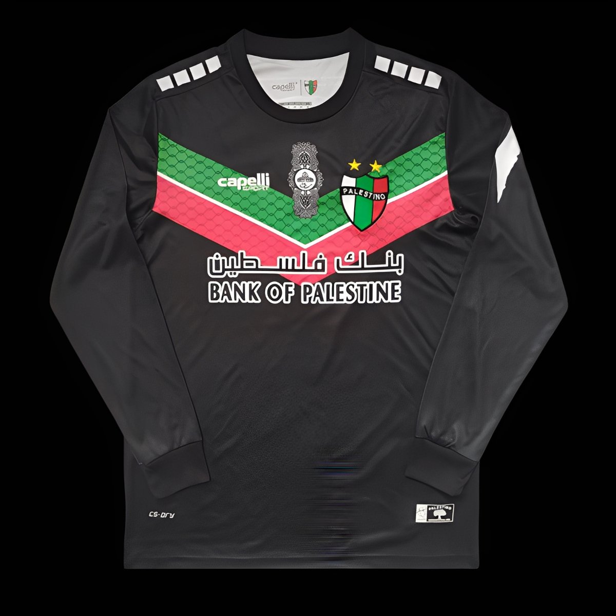 Retro 22/23 CD Palestino Black Long Sleeve Jersey