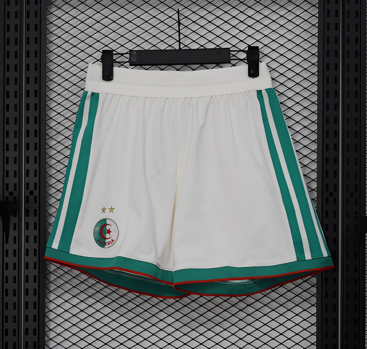2026 Player Version Algeria White with Green Stripes Shorts