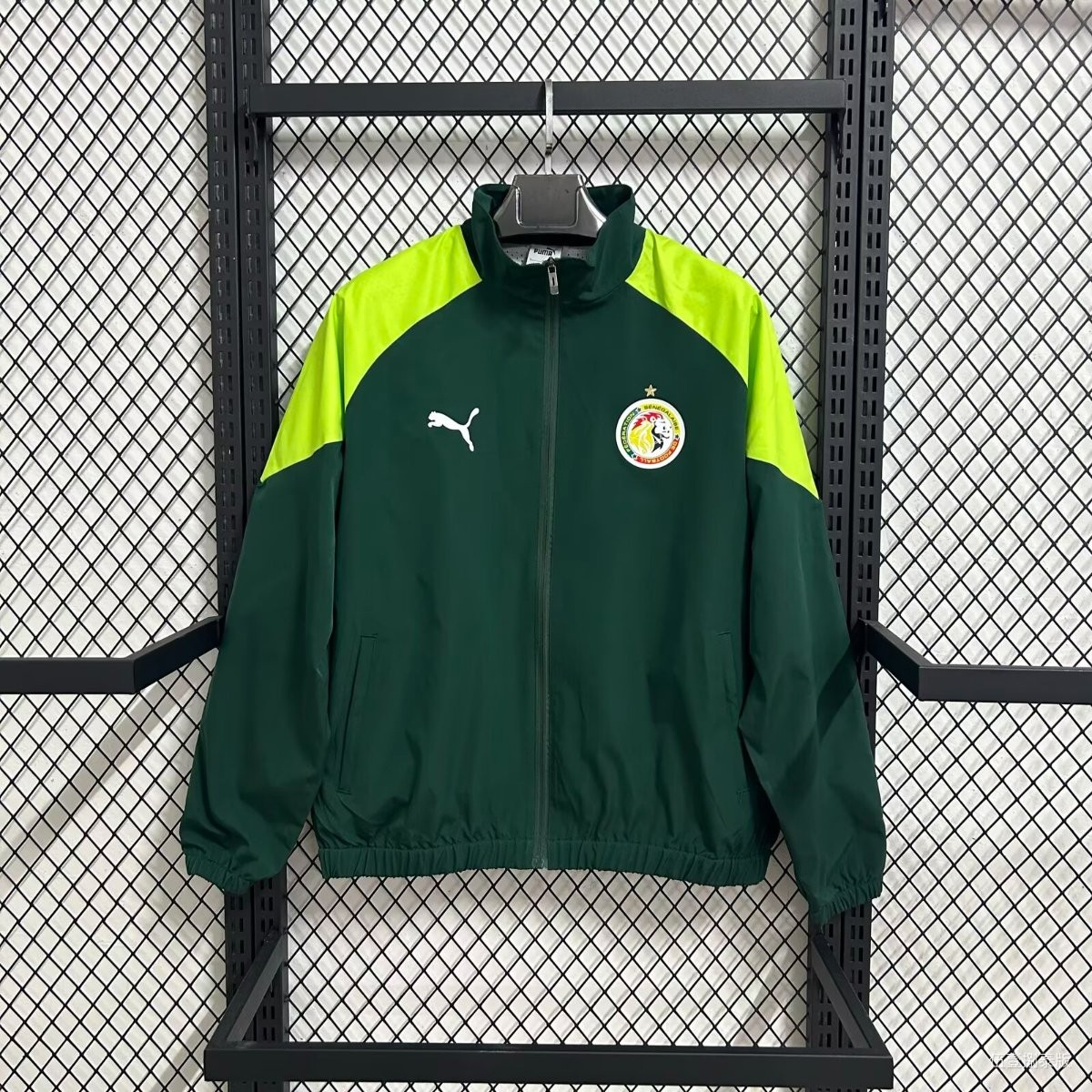 2026 Senegal Green Full Zipper Windbreaker
