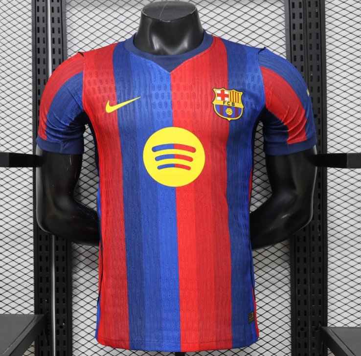 Player Version 25/26 FC Barcelona Blue & Red Vertical Stripes with Spotify Home Jersey