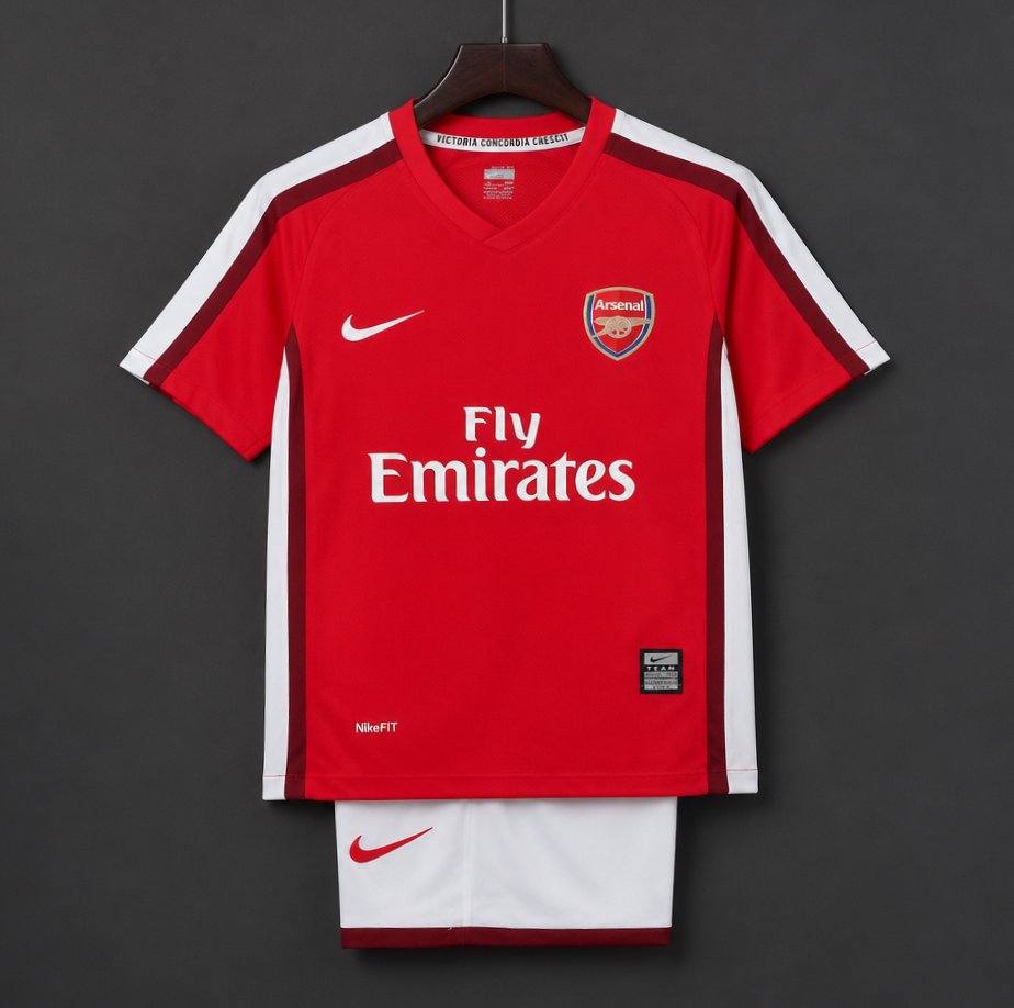 Retro 08/10 Kids  Arsenal Red Home Jersey