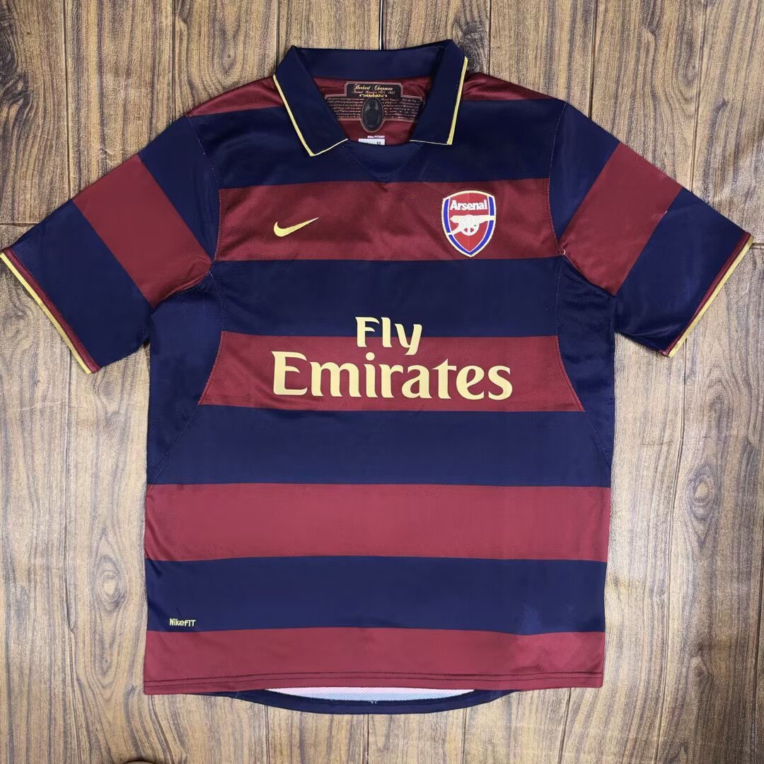 Retro 07/08 Arsenal Third Dark Blue/Maroon Jersey