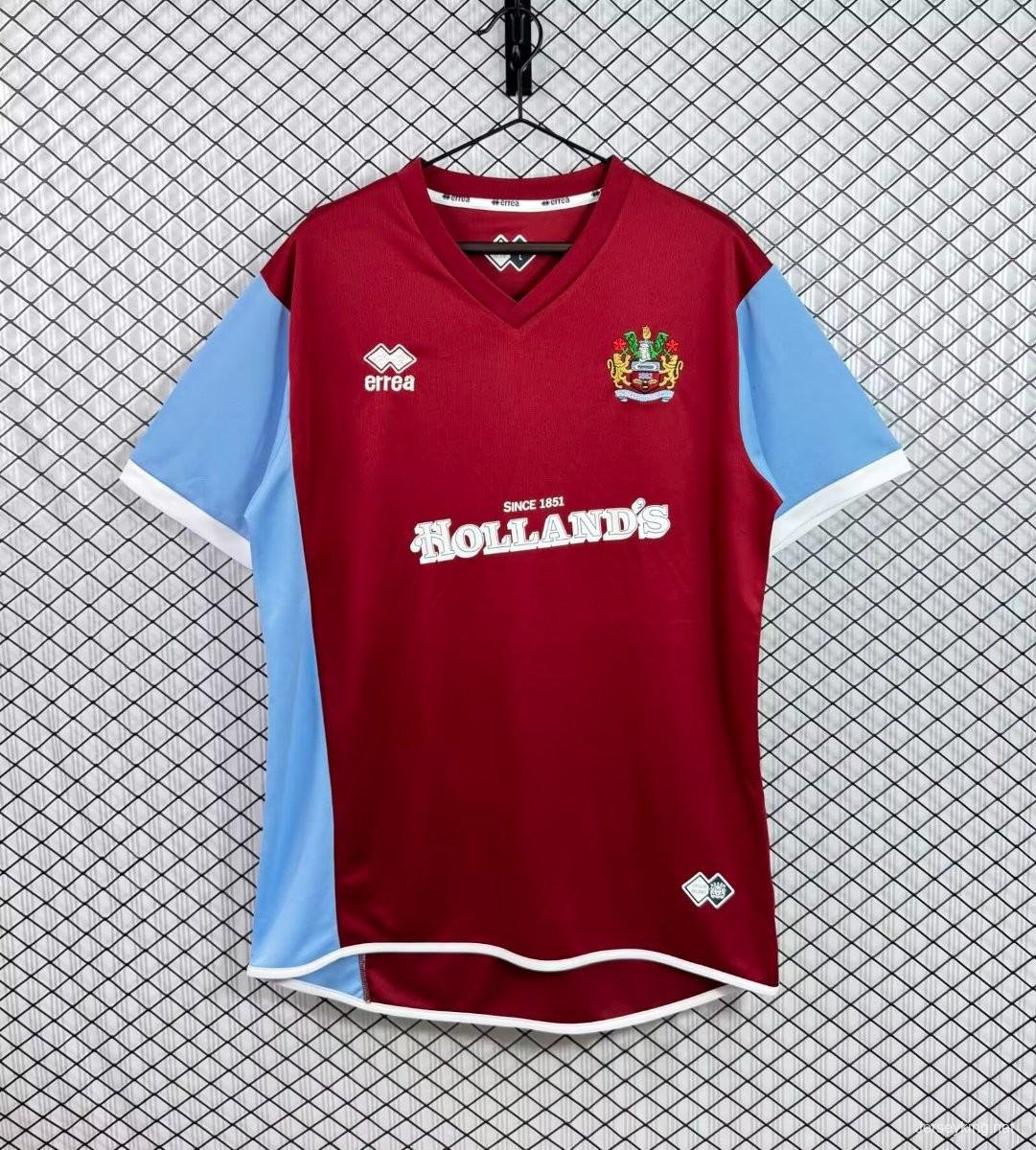 Retro 08/09 Burnley Home Claret Blue Jersey