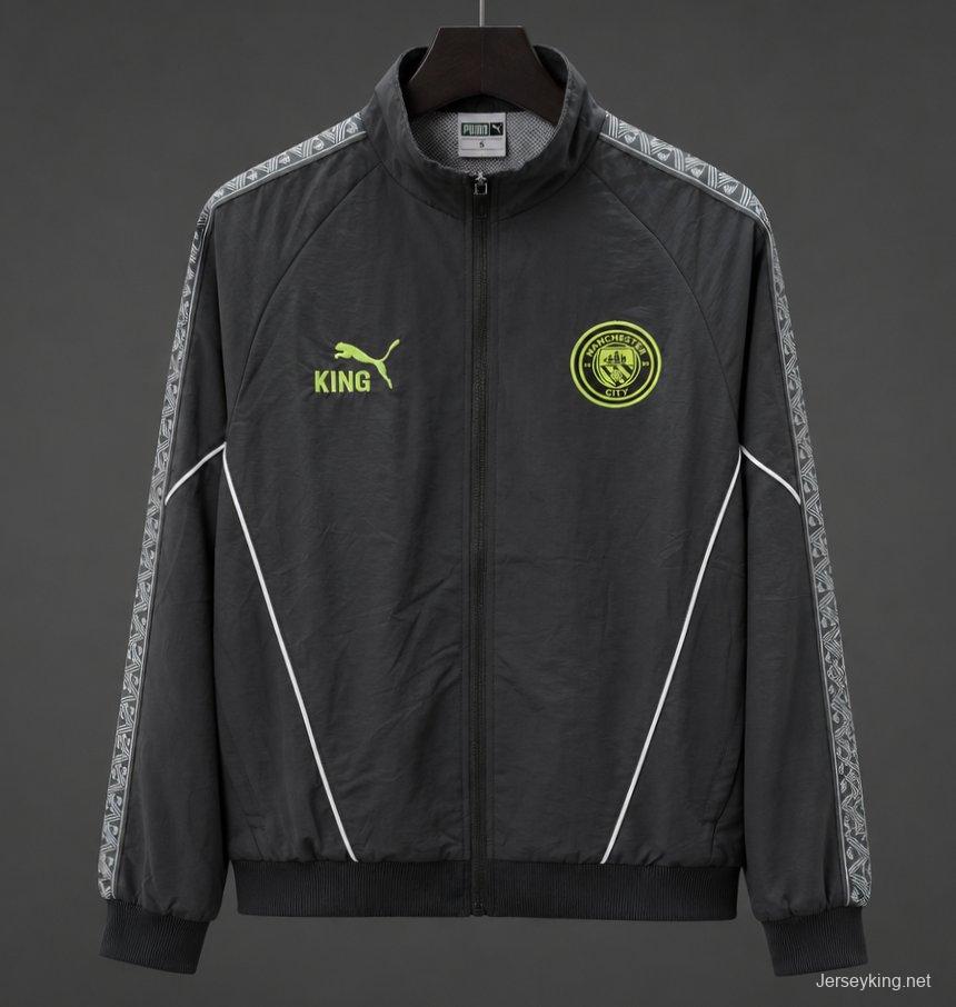 26/27 Manchester City x KING Dark Grey Windbreaker Jacket