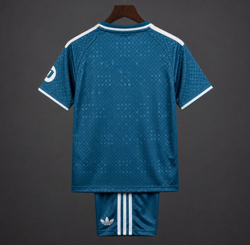 26/27 Kids Real Madrid Teal Away Jersey Kit