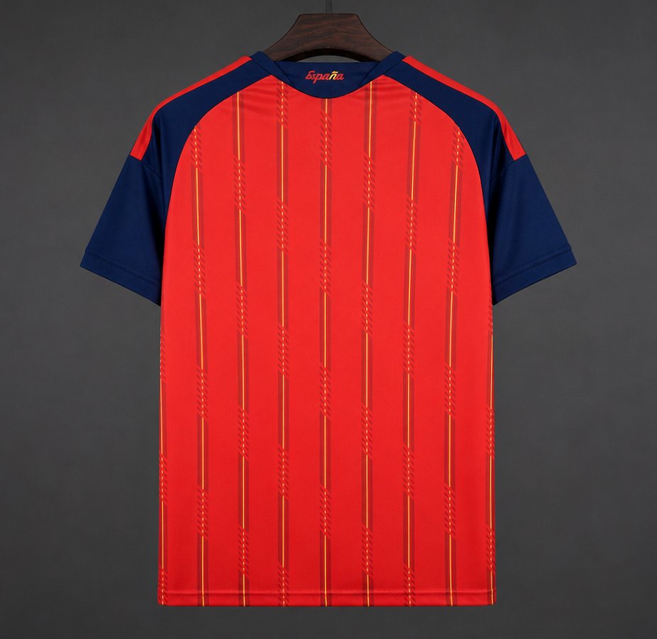 2 Star 2026 Spain Home Jersey With Champion Patch