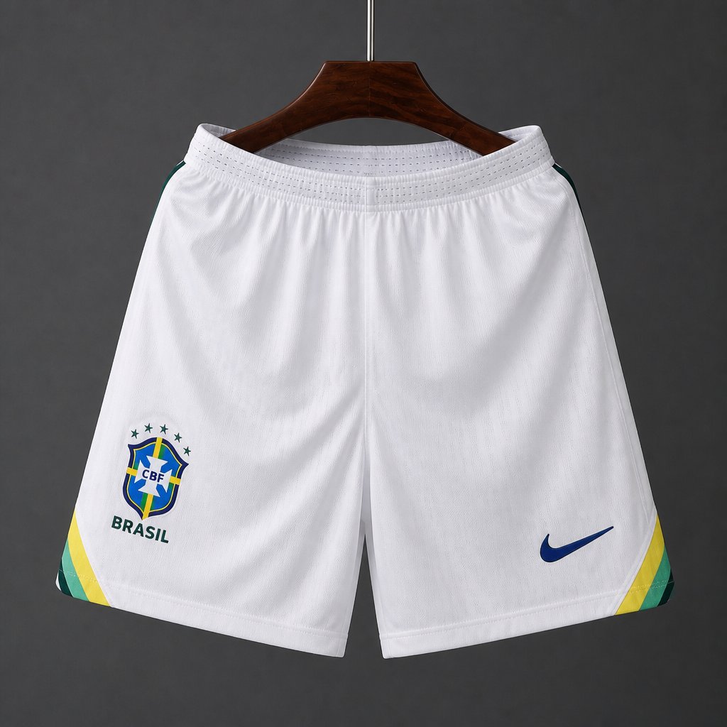 Player Version 26/27 Brazil Home White Shorts