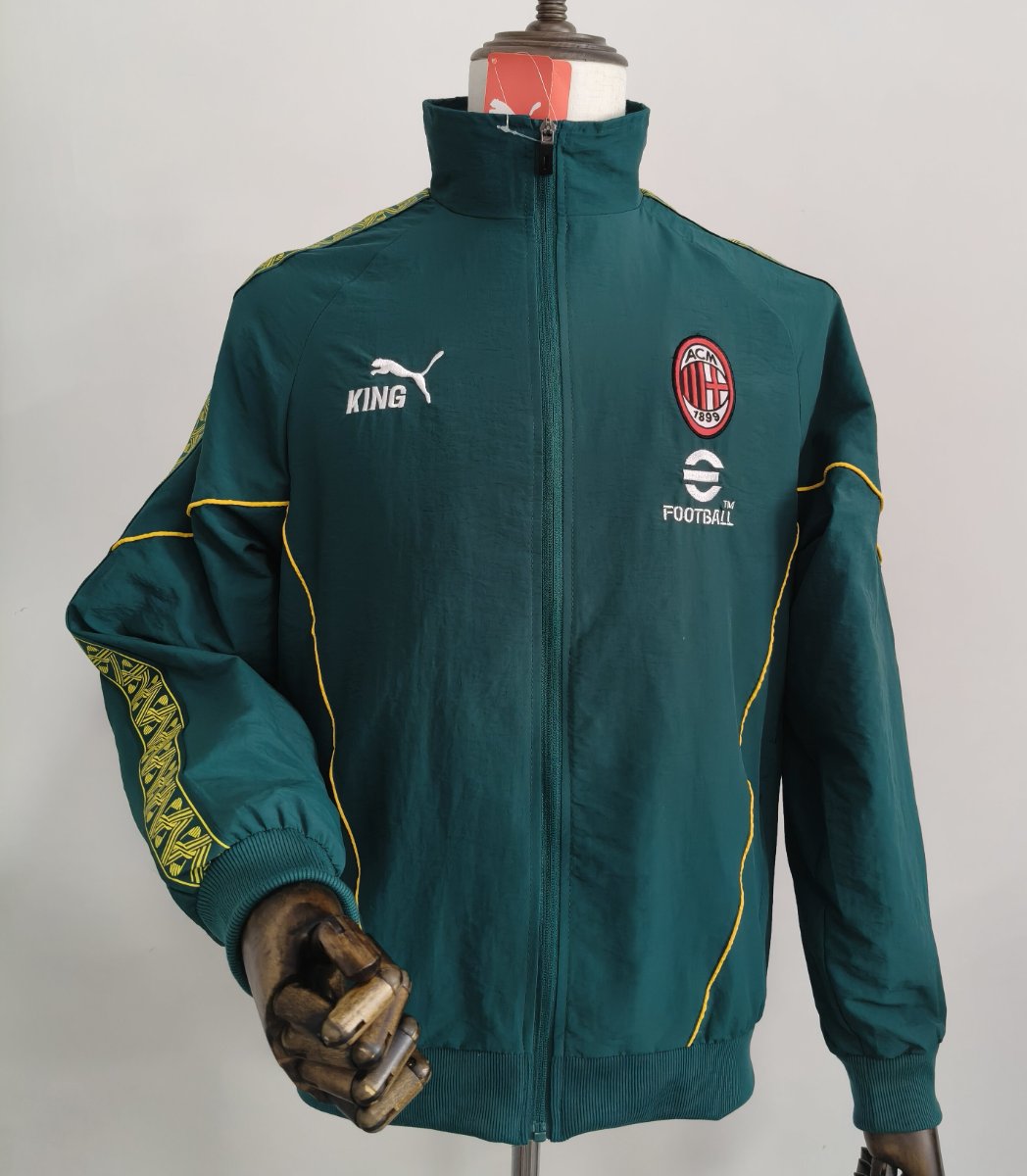 26/27 AC Milan Deep Green Full Zipper Windbreaker