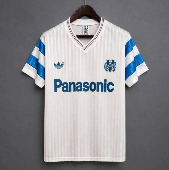 Retro Marseille 1990 home Soccer Jersey