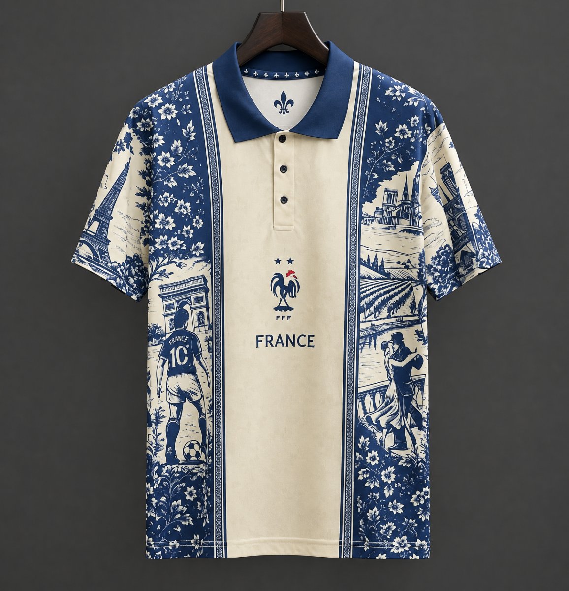 2026 France Special Edition Landmark Print Polo Jersey