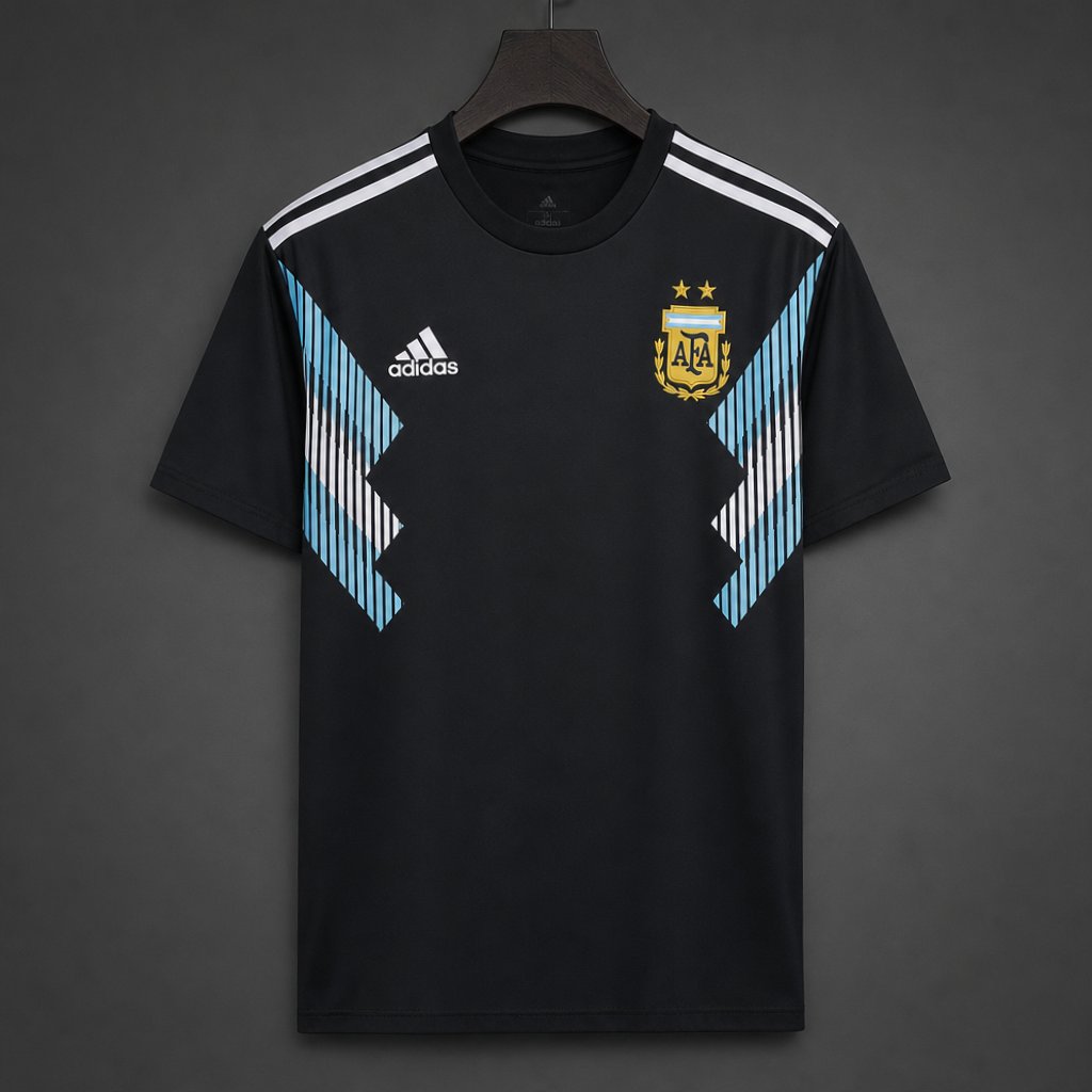 Retro 2018 Argentina Away Black Jersey